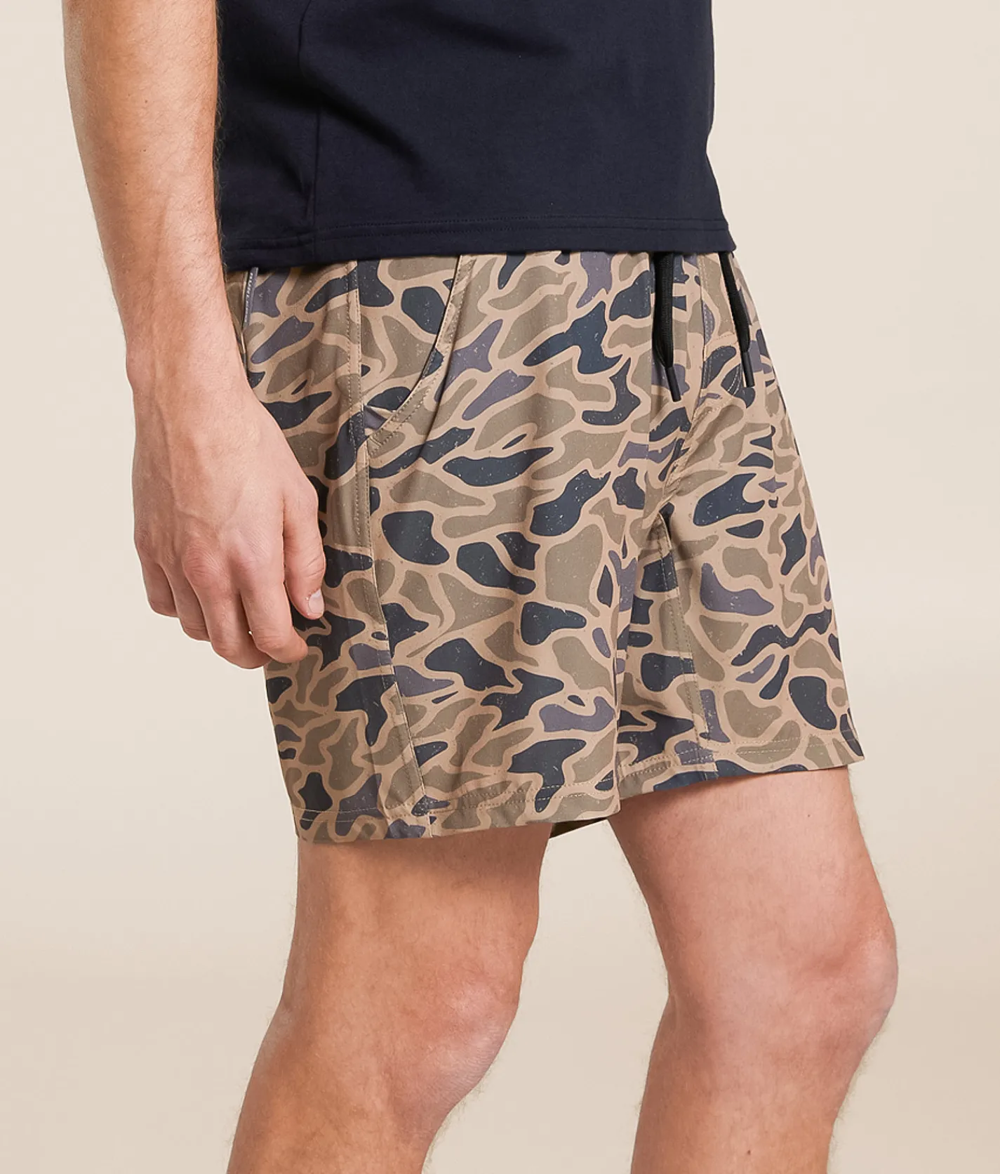 Bottoms|Shorts | BURLEBO Guage Camo Athletic Stretch Short Gauge Camo