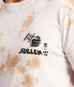 Graphic T-Shirts | Sullen Guess What T-Shirt White Tan Crystal Wash