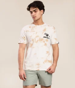 Graphic T-Shirts | Sullen Guess What T-Shirt White Tan Crystal Wash
