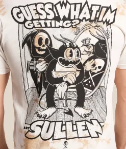 Graphic T-Shirts | Sullen Guess What T-Shirt White Tan Crystal Wash
