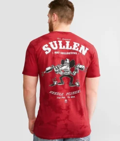 Sullen Gun Slinger T-Shirt Hibiscus Crystal Wash Clearance