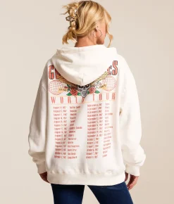Tops | Bravado Guns N' Roses Band Hooded Sweatshirt Cream