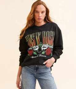 Tops | Bravado Guns N' Roses Oversized Band Pullover Black