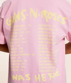 Bravado Guns N' Roses Oversized Band T-Shirt Pink Online