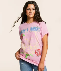Bravado Guns N' Roses Oversized Band T-Shirt Pink Online