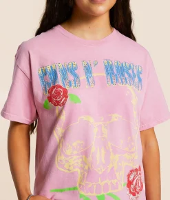 Bravado Guns N' Roses Oversized Band T-Shirt Pink Online