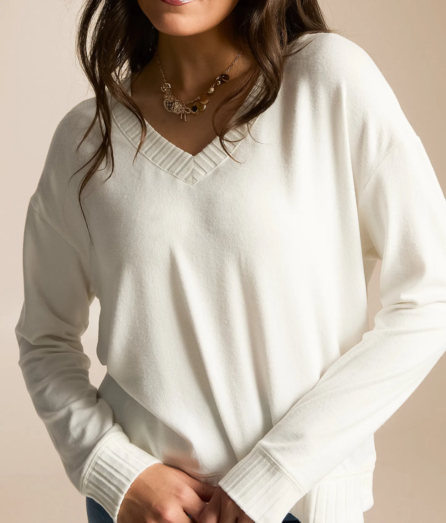 Tops | White Crow Gwen Silky Knit Top Vanilla Ice