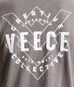 Tops|Graphic T-Shirts | Veece Hairline T-Shirt Storm Grey Pigment Dye