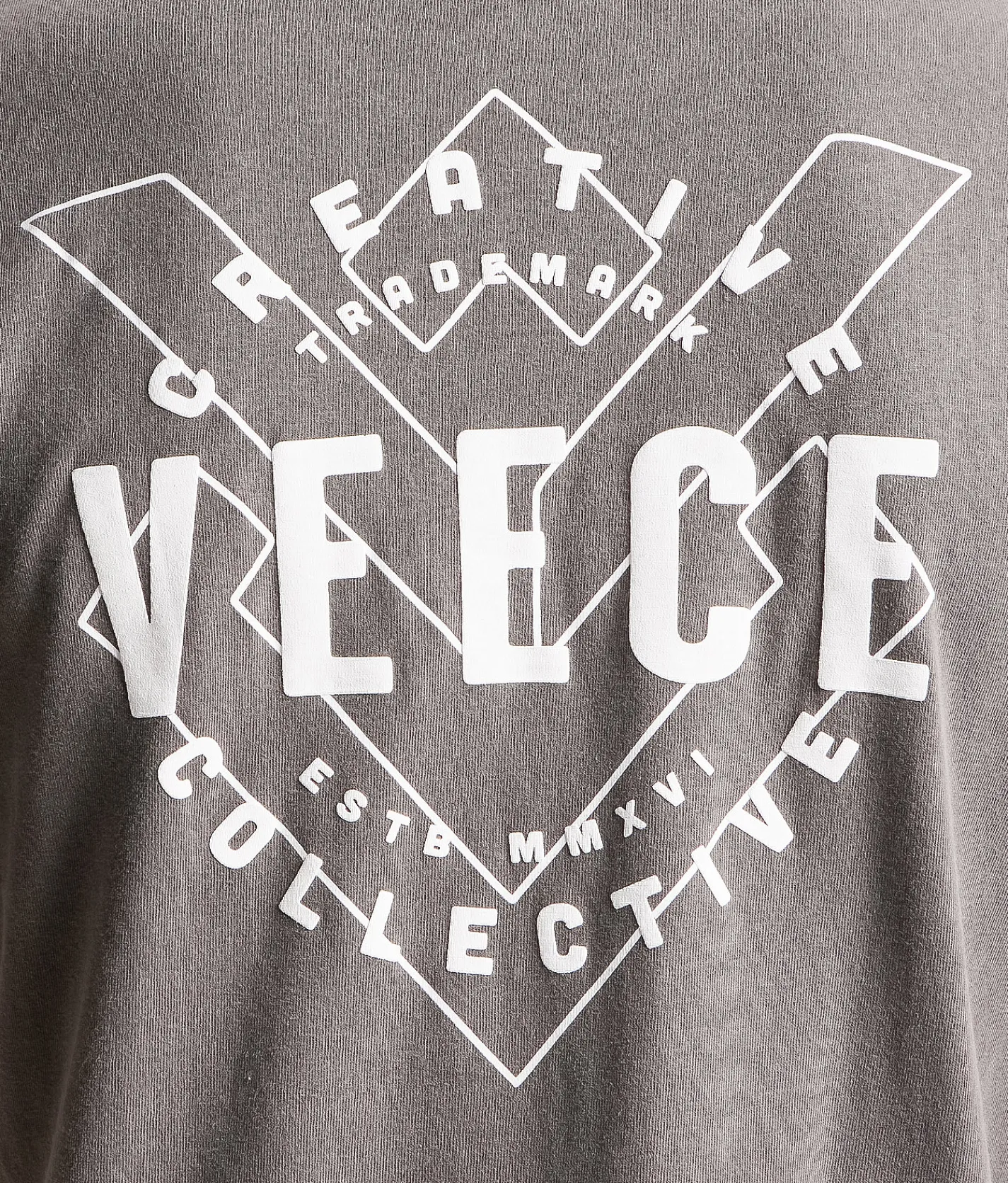 Tops|Graphic T-Shirts | Veece Hairline T-Shirt Storm Grey Pigment Dye