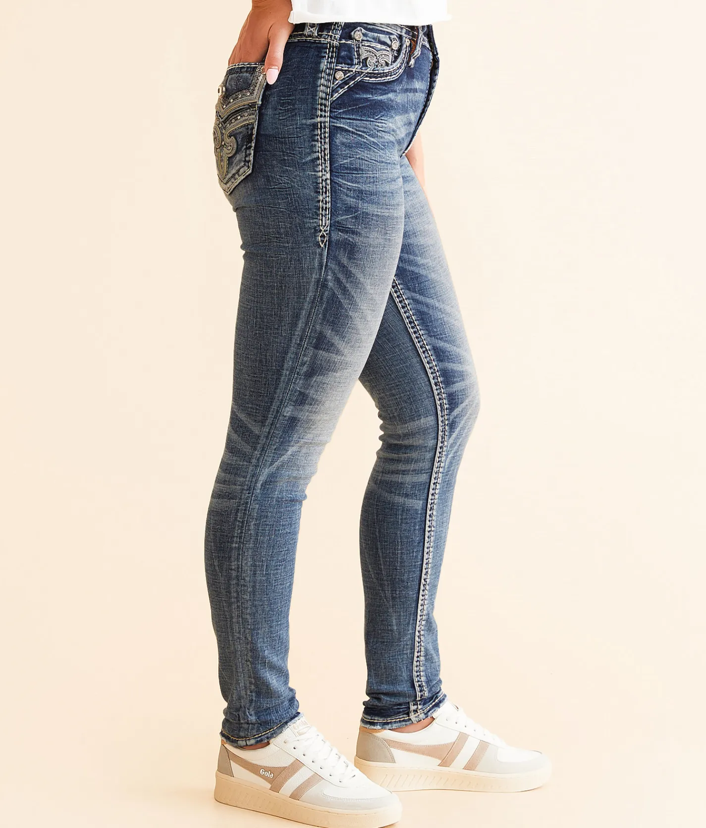 Rock Revival Haley Curvy High Rise Skinny Stretch Jean Haley HS202 Online