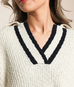 Tops | Z Supply Hammond Oversized Polo Sweater Natural