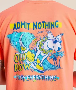 Old Row Hang Paw 2.0 T-Shirt Neon Red Orange Outlet