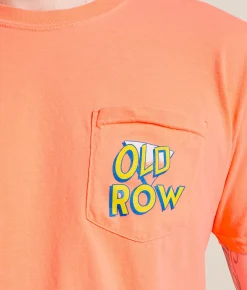 Old Row Hang Paw 2.0 T-Shirt Neon Red Orange Outlet