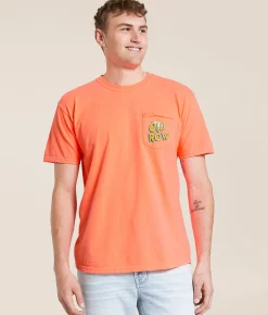 Old Row Hang Paw 2.0 T-Shirt Neon Red Orange Outlet
