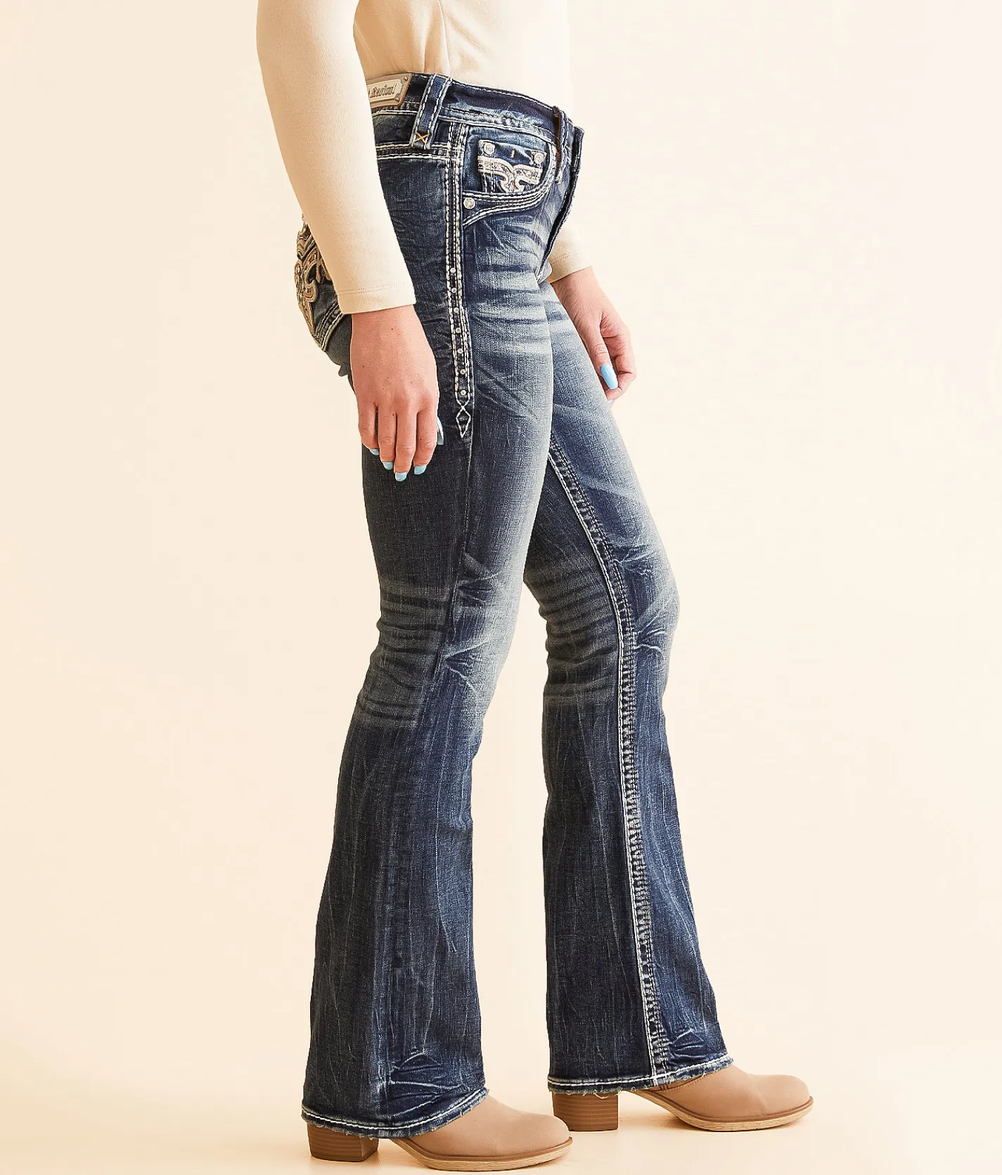 Jeans|Bottoms | Rock Revival Haniel Easy Tailored Boot Stretch Jean Haniel TE200