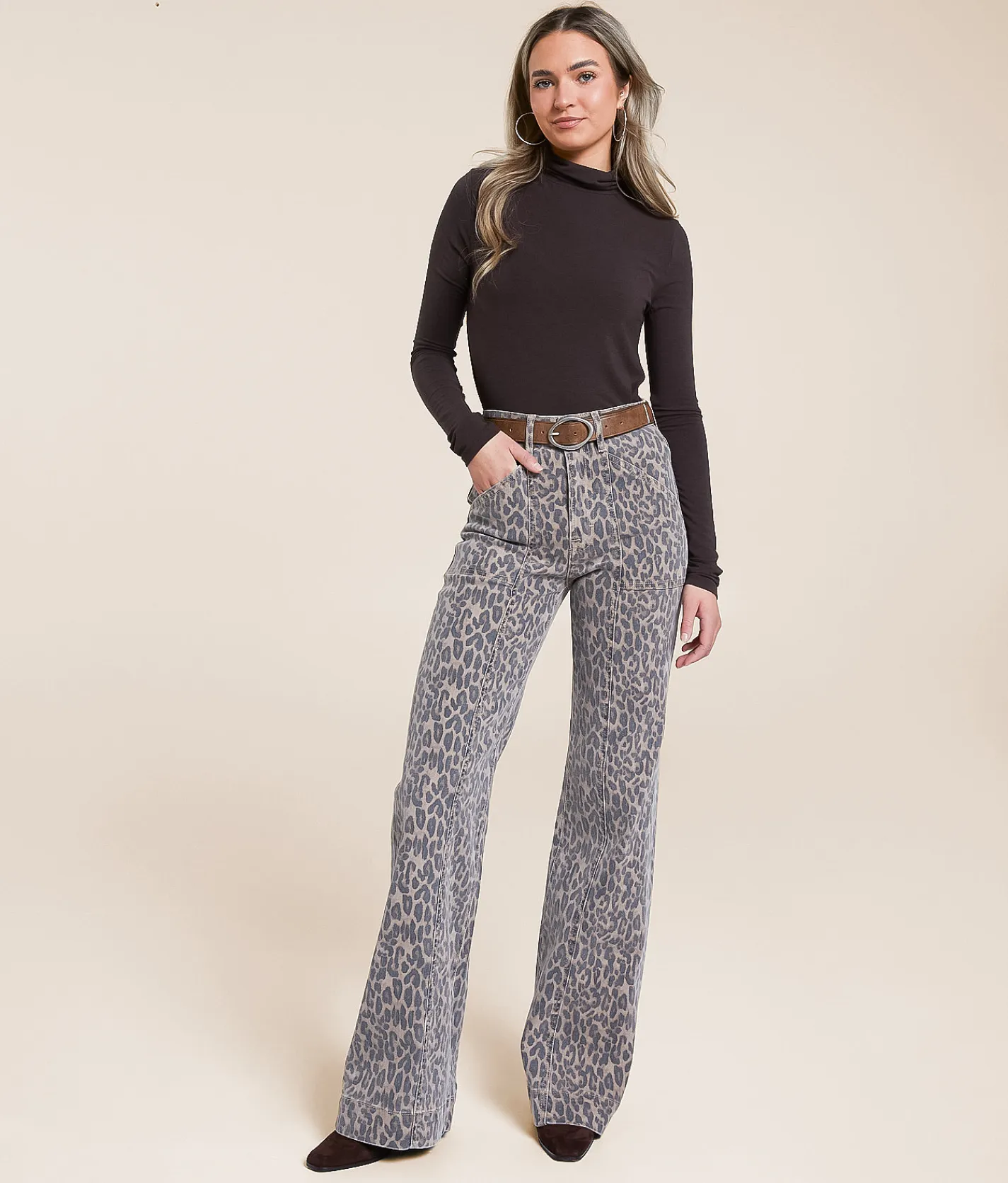 Jeans | HIDDEN Happi Flare Stretch Jean Cheetah