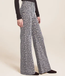 HIDDEN Happi Flare Stretch Jean Cheetah