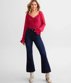 Jeans|Bottoms | HIDDEN Happi Cropped Flare Stretch Jean Rinse