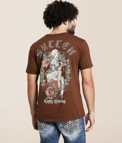 Sullen Happy Hunting T-Shirt Chocolate Fondant Outlet