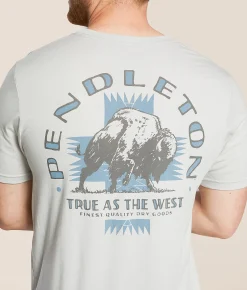 Graphic T-Shirts | Pendleton Harding Buffalo T-Shirt Silver