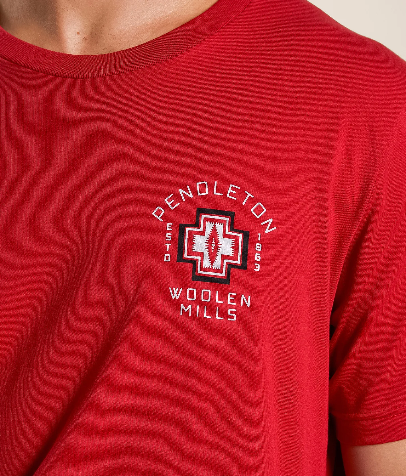 Pendleton Harding Red T-Shirt Canvas Red Outlet