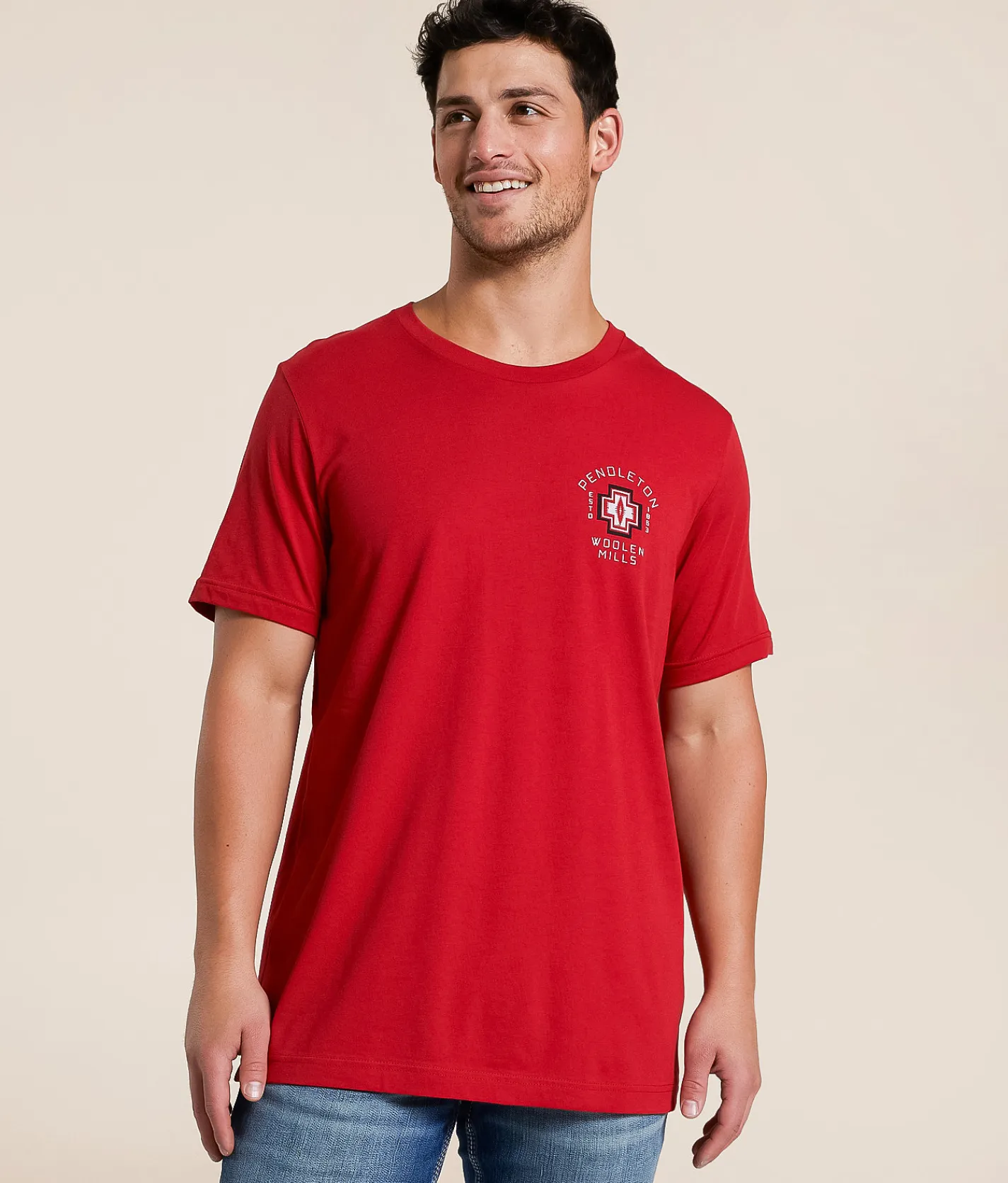 Pendleton Harding Red T-Shirt Canvas Red Outlet