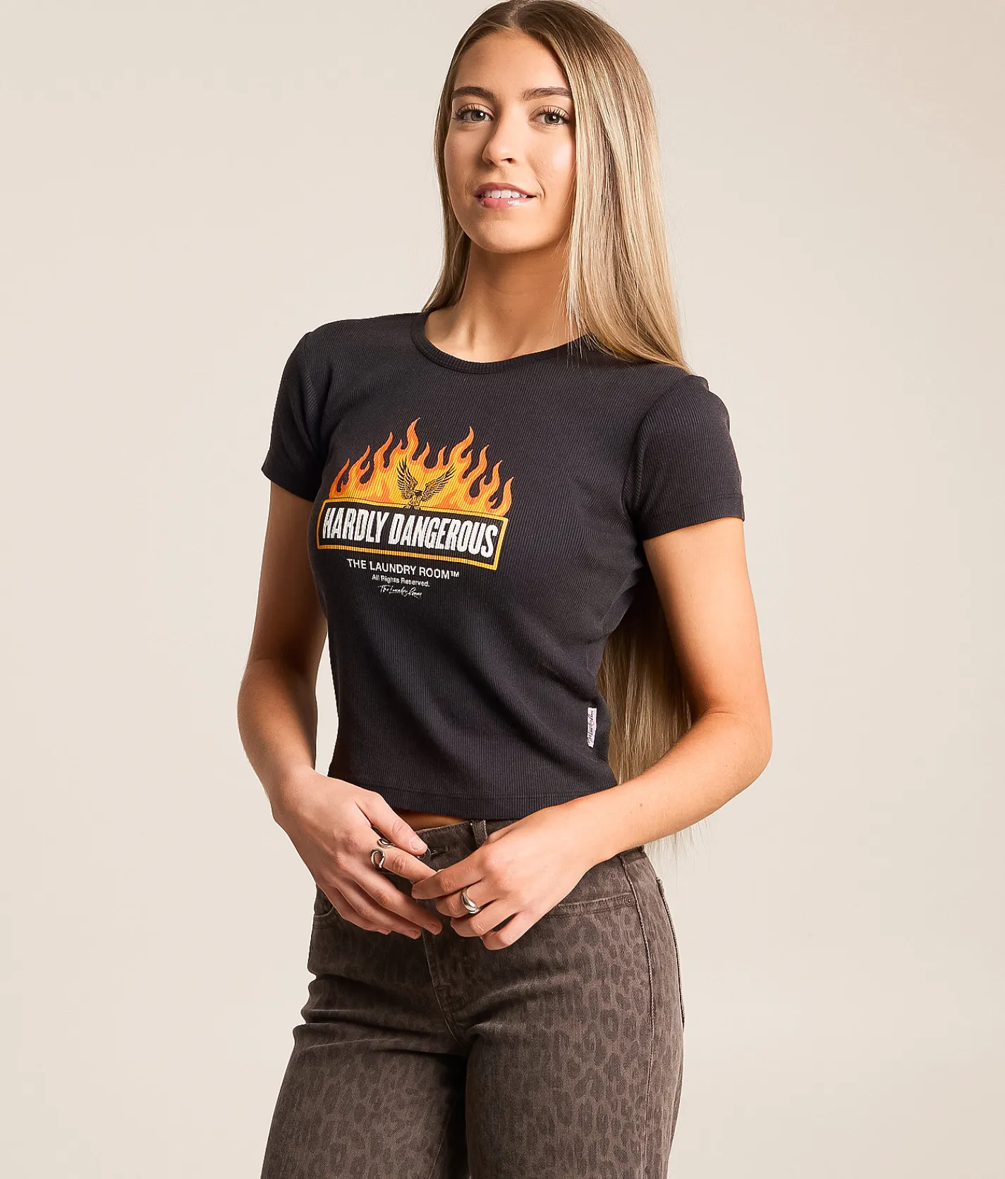The Laundry Room™ Hardly Dangerous T-Shirt Black New