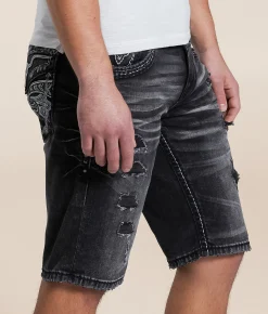 Bottoms|Shorts | Rock Revival Harman 12" Stretch Short Harman H201