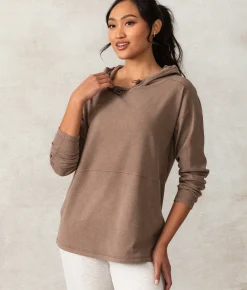 Tops|Activewear | Buckle Black Harper Hoodie Cocoa
