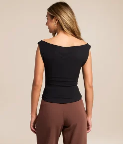 Free People Harper Off The Shoulder Top Black Hot