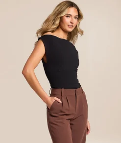 Free People Harper Off The Shoulder Top Black Hot