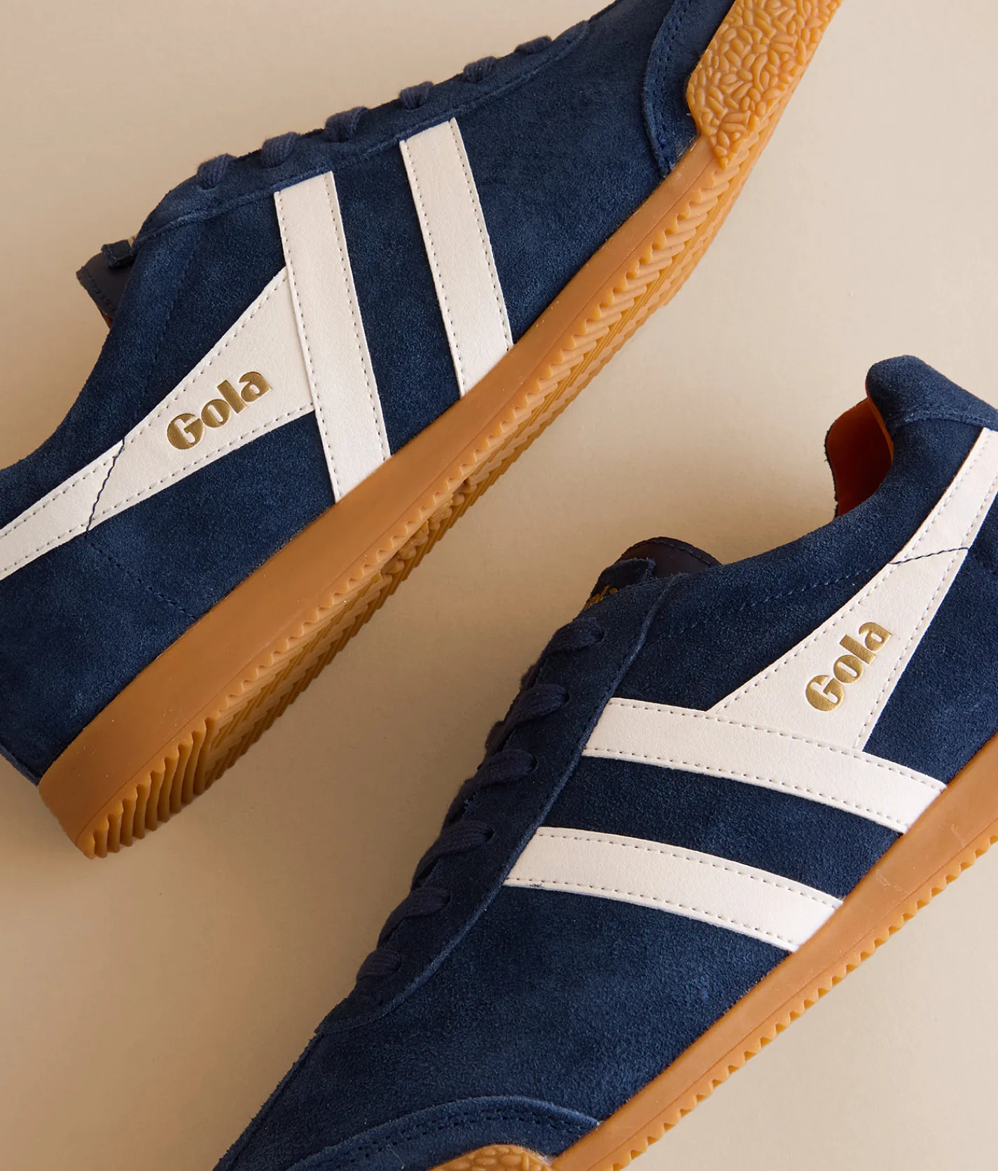 Gola® Harrier Trainer Leather Sneaker Navy O White Moody Orange Best