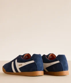 Gola® Harrier Trainer Leather Sneaker Navy O White Moody Orange Best