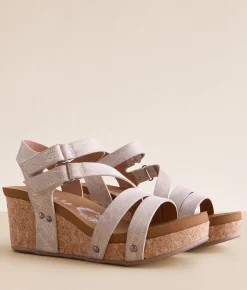 Shoes | Very G Harriet Strappy Wedge Sandal Cream