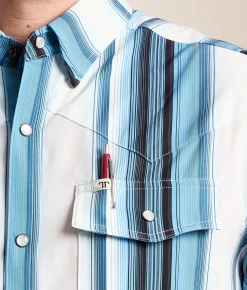 Tops | Ferrell Harrison Performance Stretch Shirt Blue
