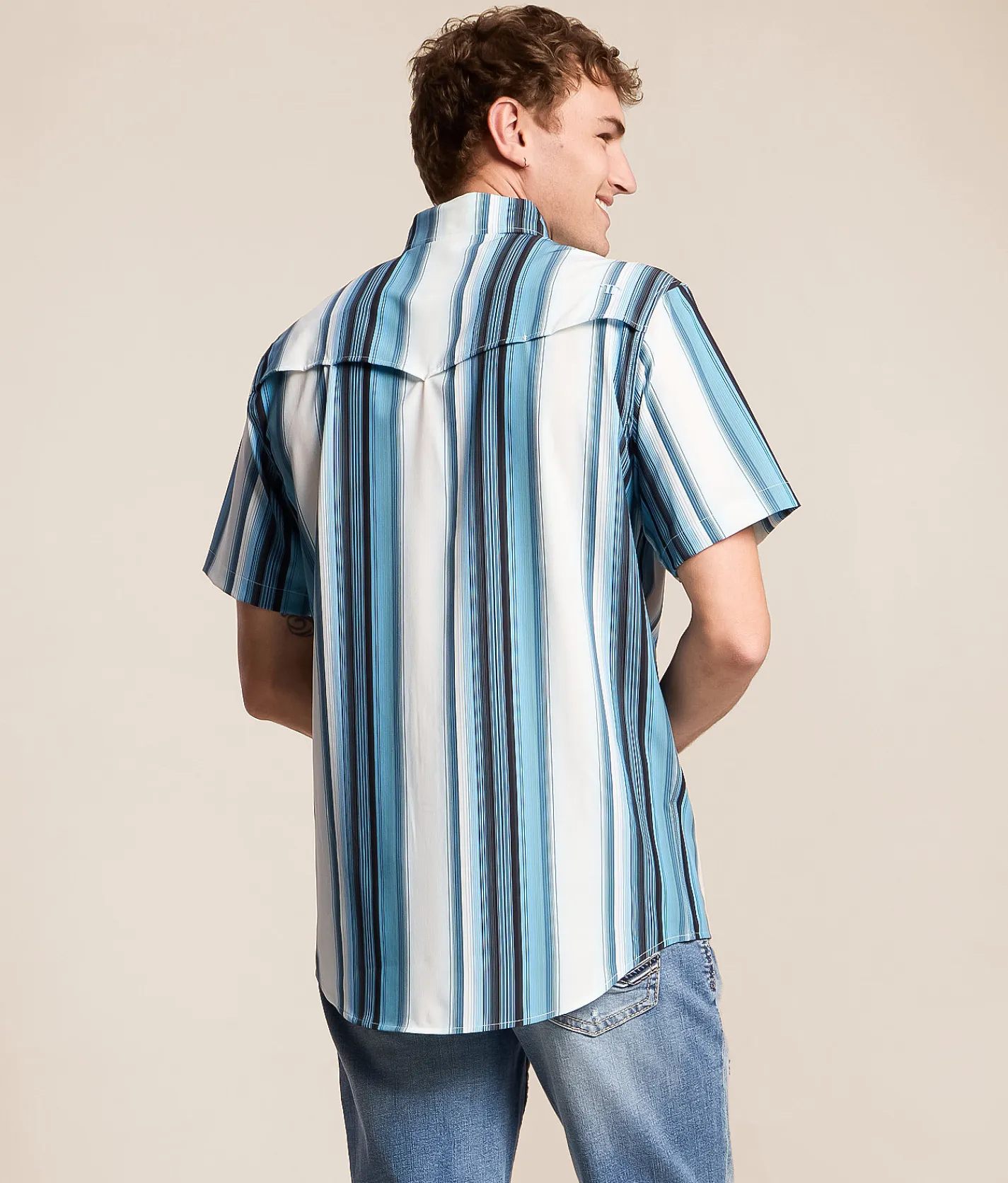 Tops | Ferrell Harrison Performance Stretch Shirt Blue