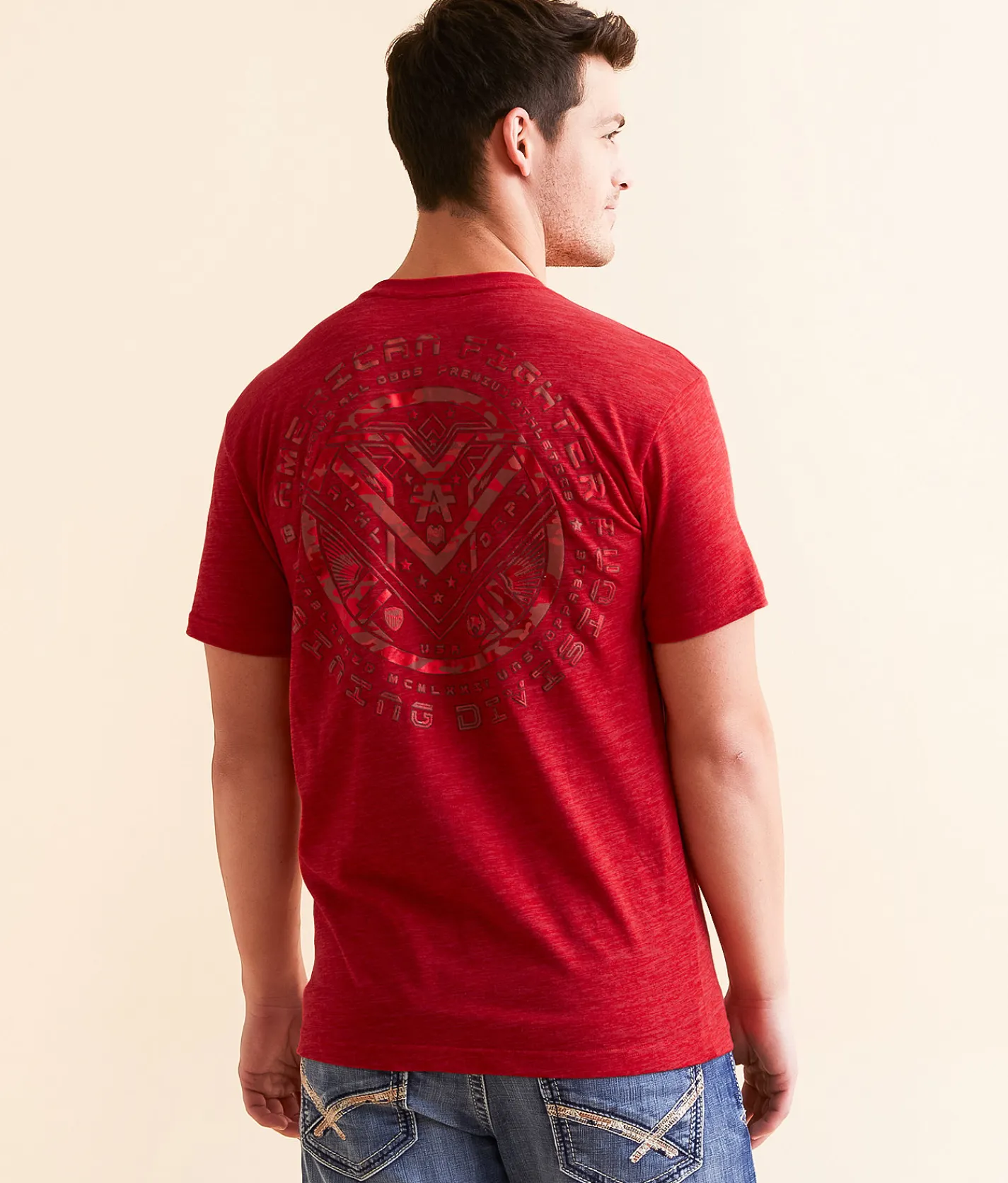 American Fighter Harshaw T-Shirt Cherry Dk Cherry Outlet