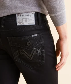 Salvage Havoc Straight Stretch Jean Black Clearance