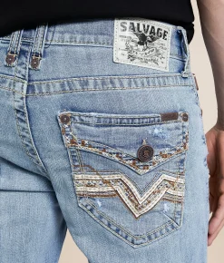 Salvage Havoc Straight Stretch Jean Surly Darkness Outlet