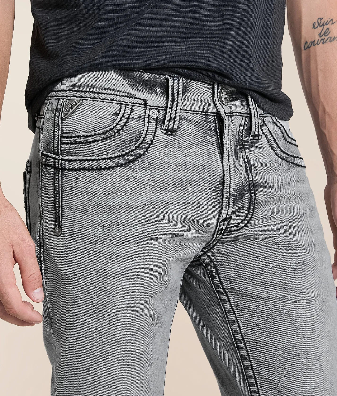 Salvage Havoc Straight Stretch Jean Galactic Brew Clearance