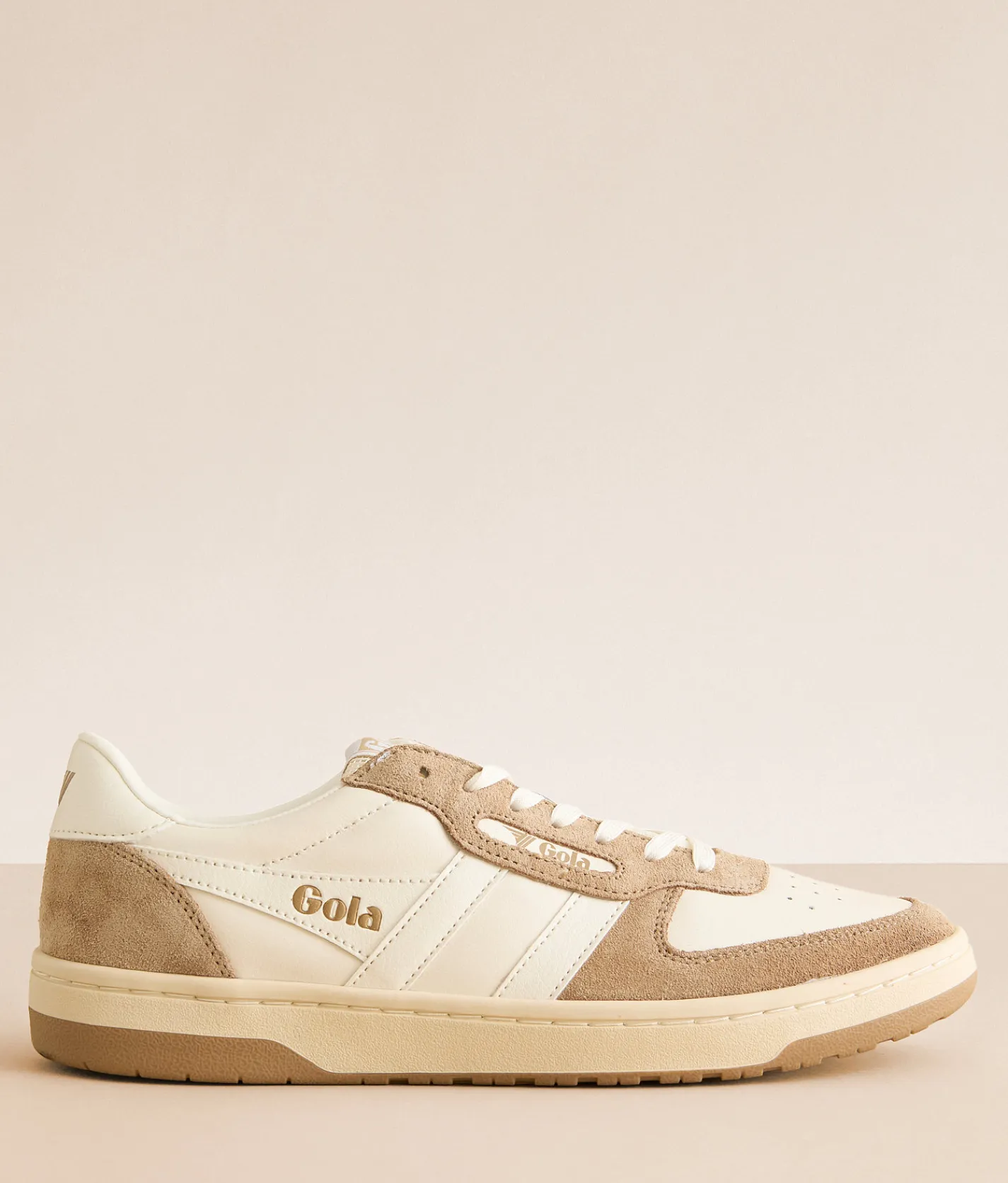 Activewear|Shoes | Gola® Hawk 89 Leather Sneaker Off White Light Caramel