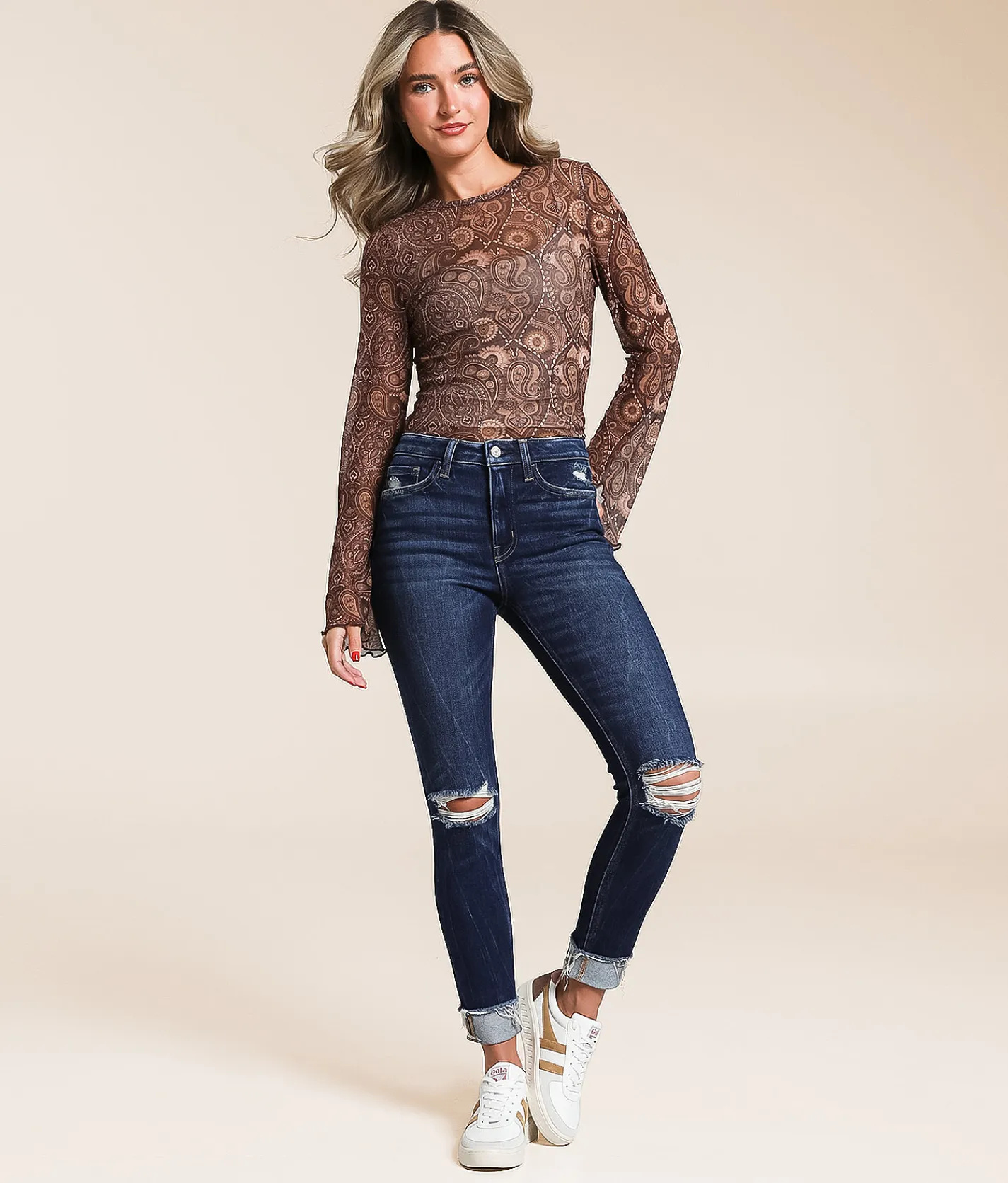 Jeans | VERVET by Flying Monkey Haylie Ankle Skinny Cuffed Jean Windfall