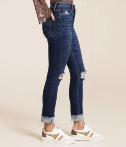 VERVET by Flying Monkey Haylie Ankle Skinny Cuffed Jean Windfall Best