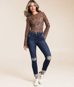 VERVET by Flying Monkey Haylie Ankle Skinny Cuffed Jean Windfall Best