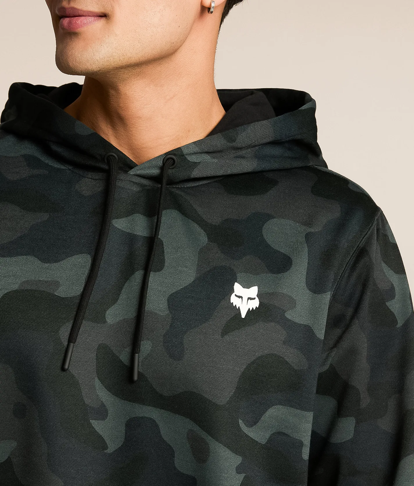 Fox Head Camo Hooded Sweatshirt Black Camoflauge Discount