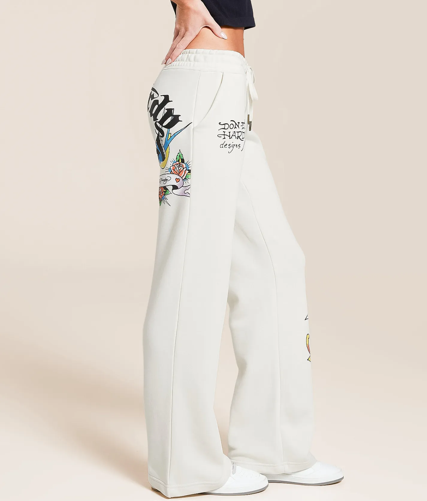 Bottoms | Ed Hardy Heart Sweatpant Ivory