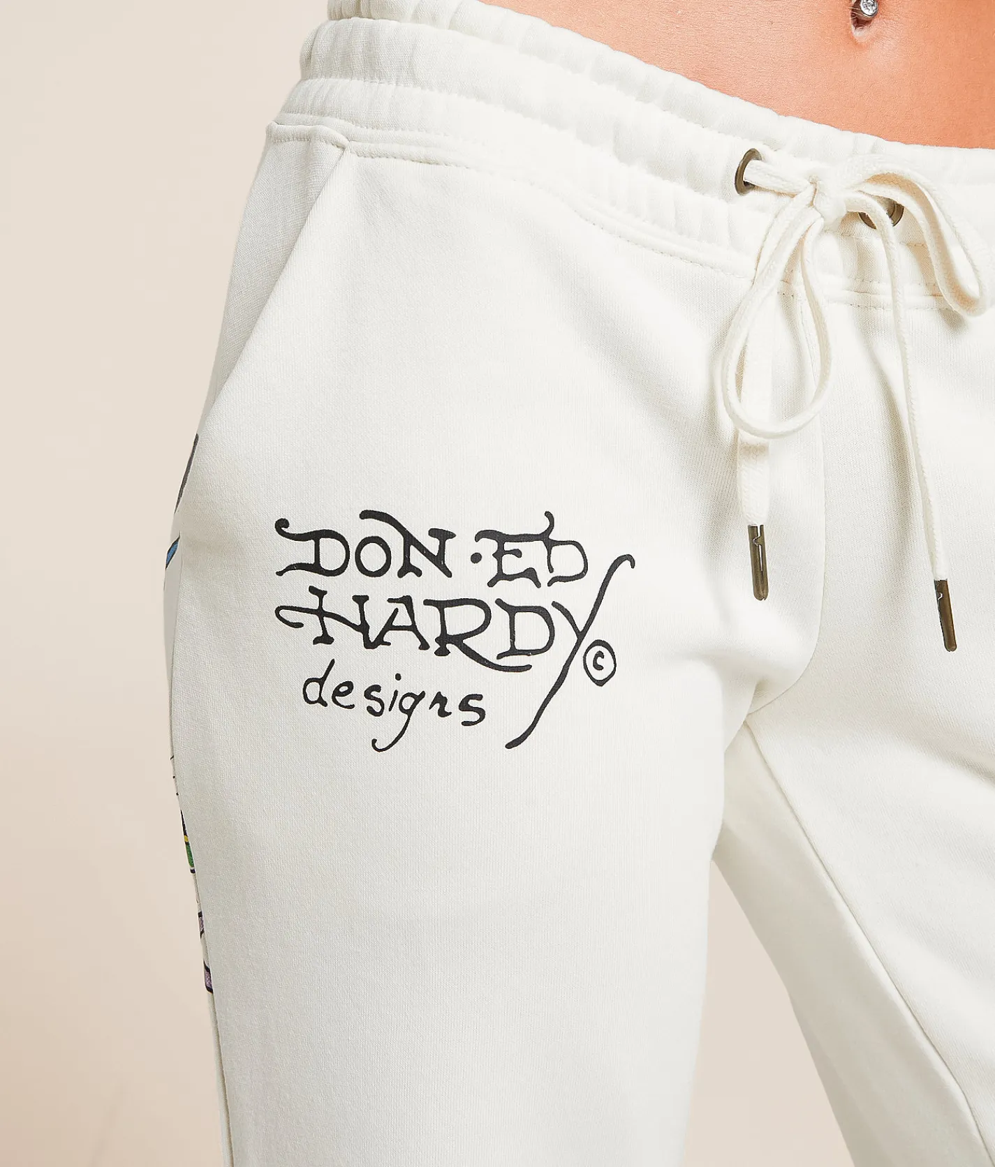Bottoms | Ed Hardy Heart Sweatpant Ivory