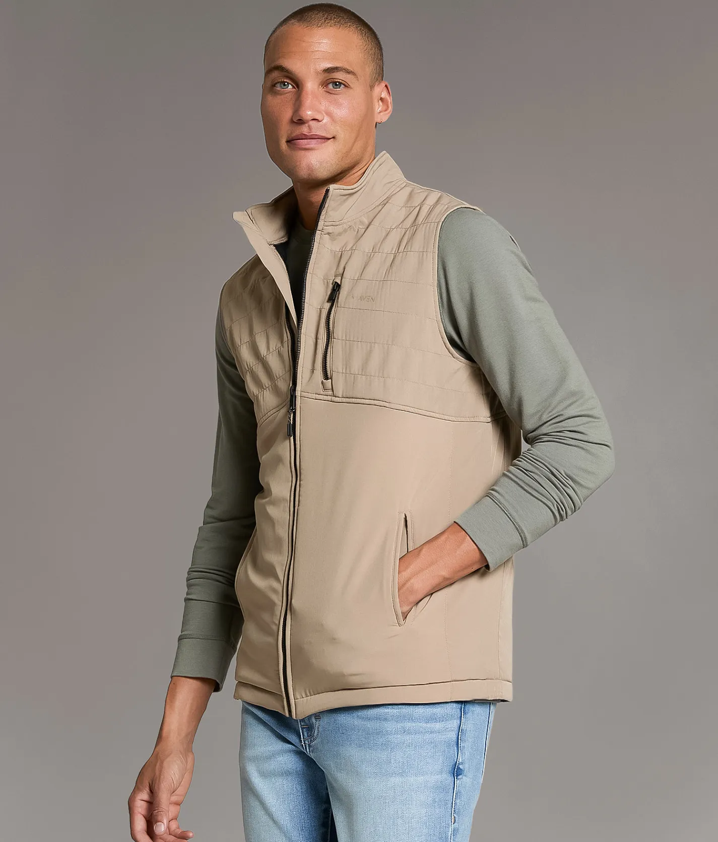 Maven Co-op Heat Mixed Media Vest Fungi