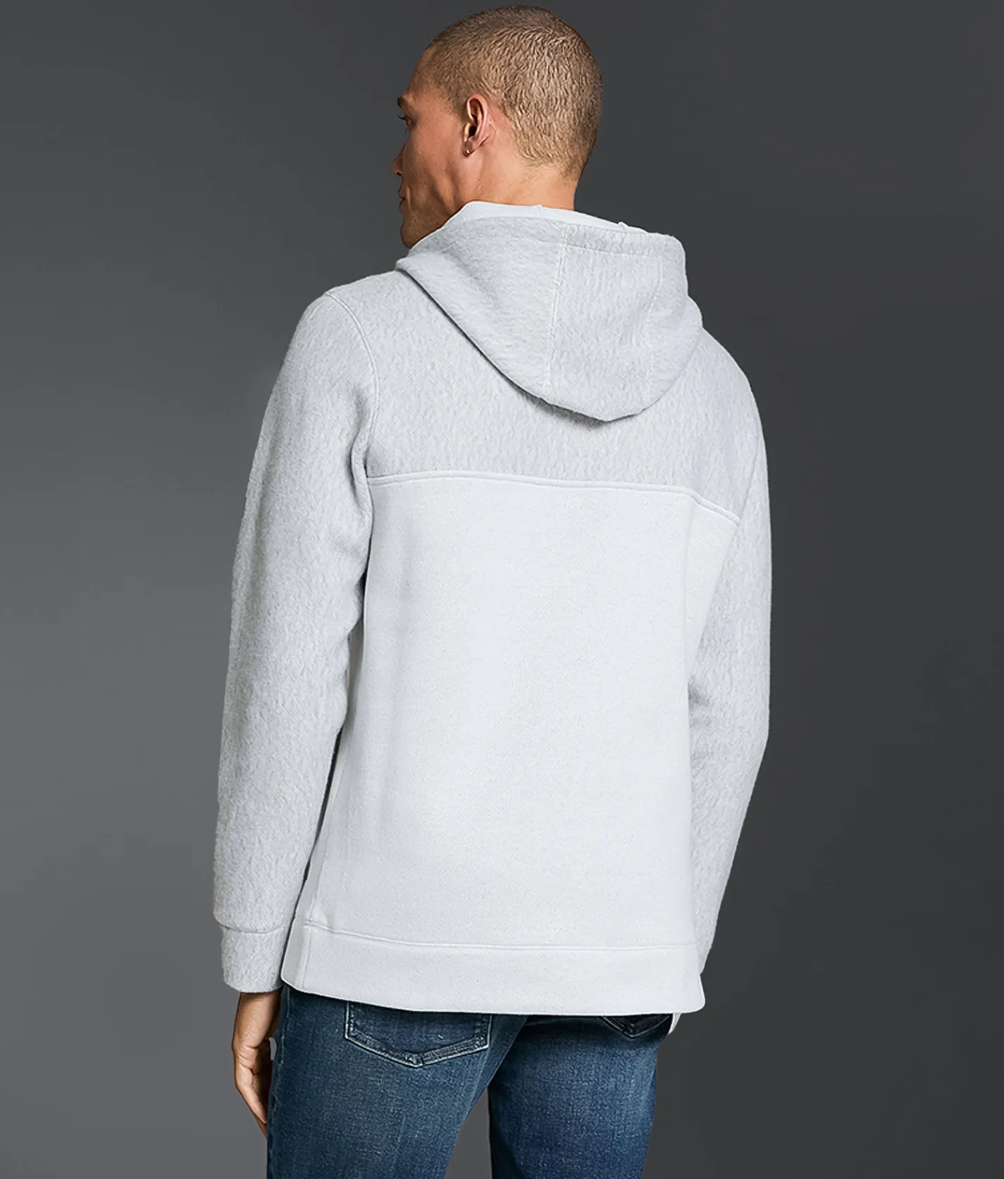 Tops | Outpost Makers Heathered Henley Hoodie Grey