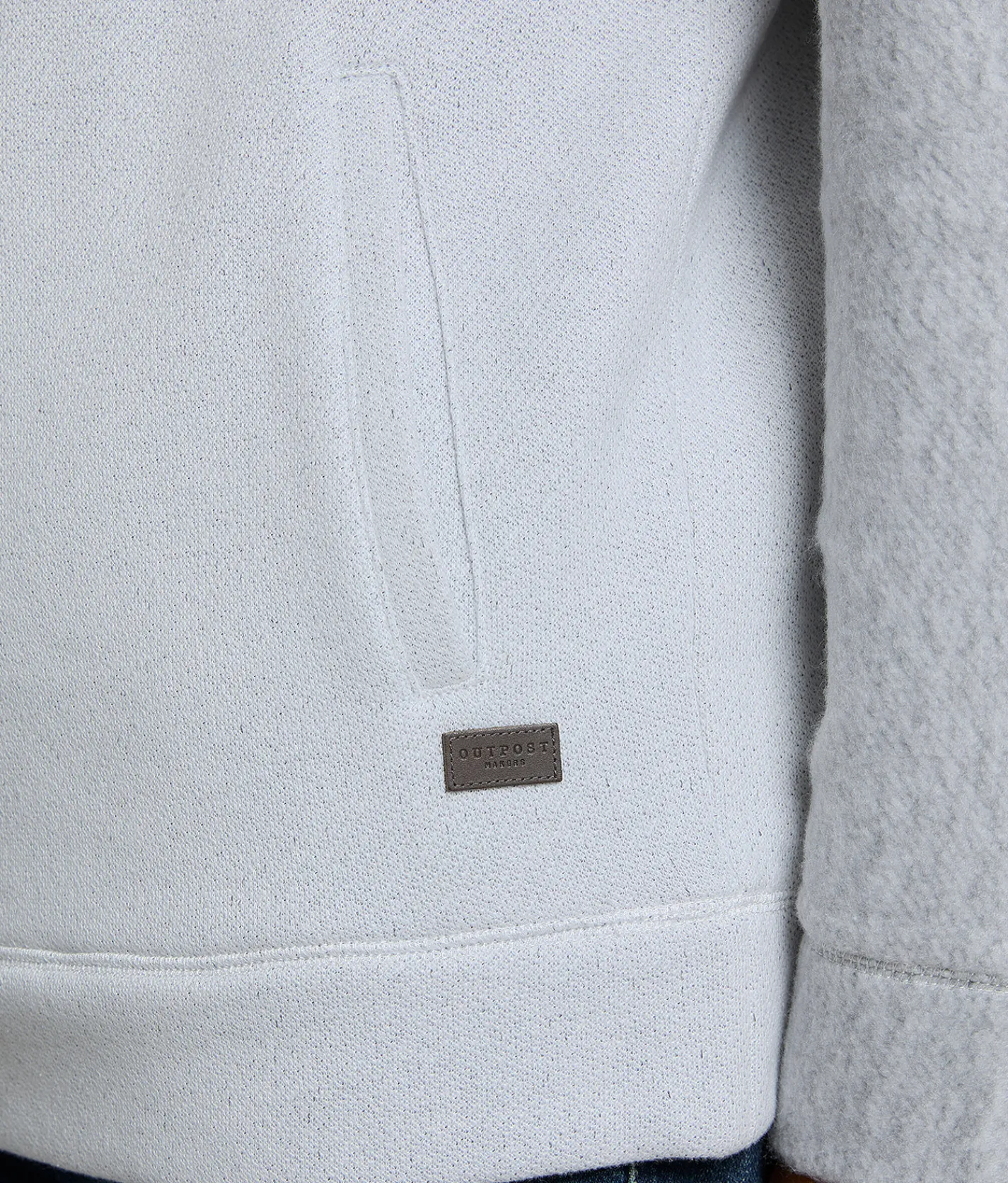 Tops | Outpost Makers Heathered Henley Hoodie Grey